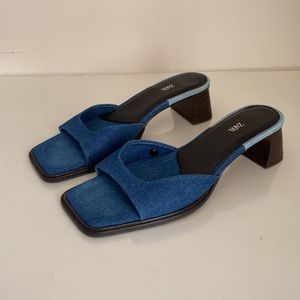 Zara Tejano Denim Pala Short Heel